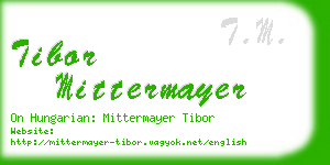 tibor mittermayer business card